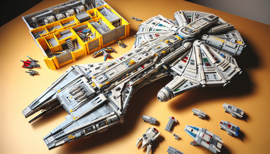 An examination of an interlocking bricks playset that is a rendition of a popular starship from a science fiction franchise. The set, referred to as number 75257, represents the ultimate version of th