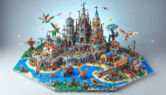 An imaginative collection of top creative LEGO masterpieces created by unknown builders. These could include but are not limited to buildings, creatures, vehicles, and scenes. Each of the masterpieces