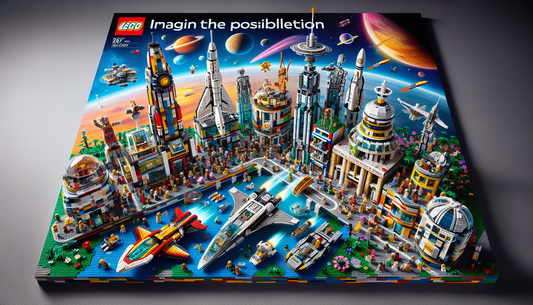 Imagine the possibile evolution of LEGO's toy sets in the year 2023. Visionary designers have taken inspiration from the latest technology trends, wondrous planetary explorations, and heroic chronicle