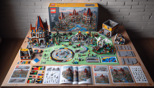 Visualizing a generic toy brick building set numbered 11017: A detailed review and layout. The set includes assorted colorful bricks, several engaging miniatures, and landscapes. The set is distinguis