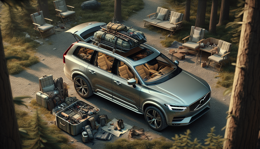 A detailed visualization of the versatile Volvo XC70, which is characterized as a family adventure wagon. The vehicle features a sleek design with a spacious interior filled with comfortable seating.