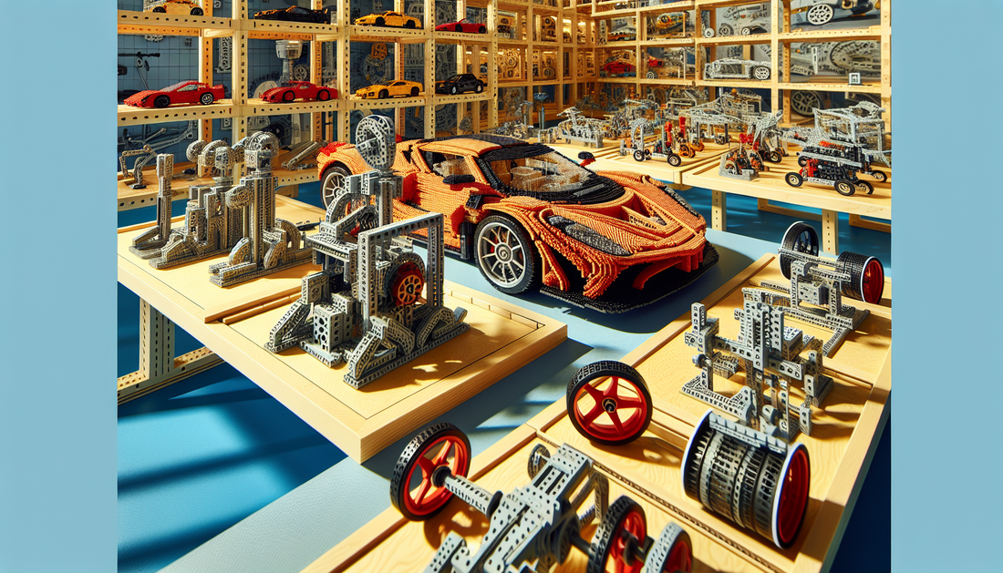 An interesting environment filled with building blocks designed to stimulate thought and engineering. Included in this world are replicas of high-performance sports cars, much like those produced by f