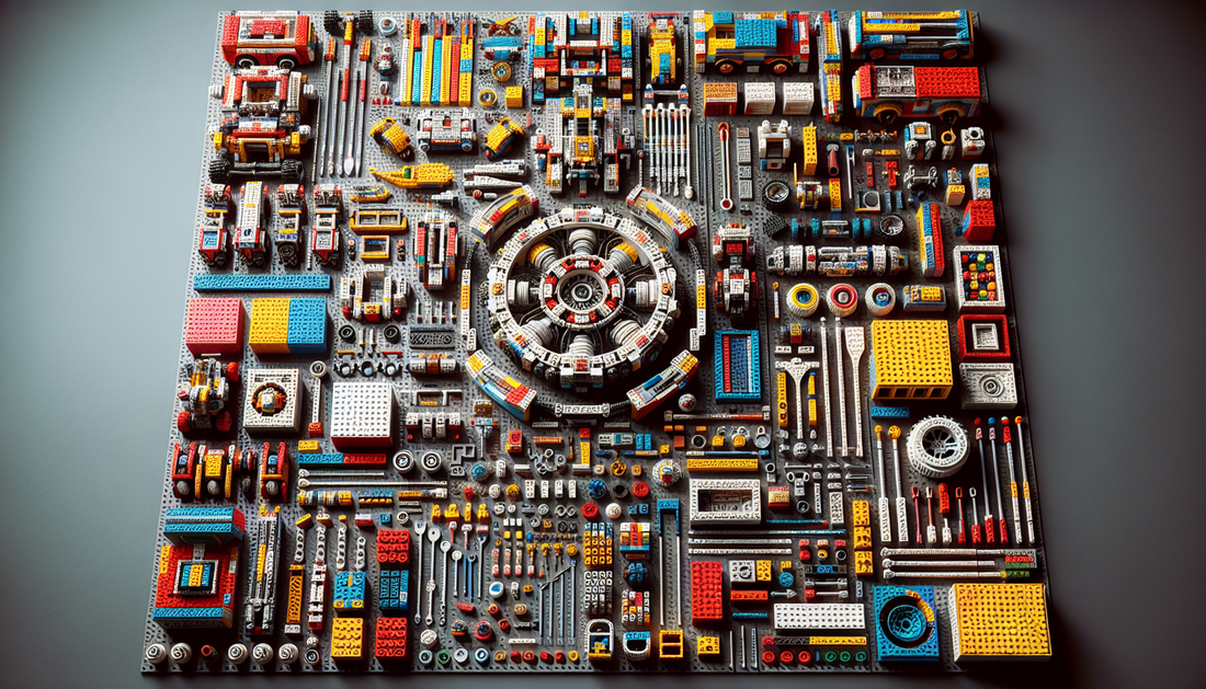 Explore a detailed view of a generic interlocking brick toy set, similar to those popular in the mid-20th century. This set is numbered 10311 and renowned for its awe-inspiring features and creative p