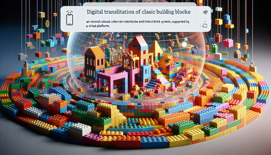Digital translation of classic building blocks: An online exploration of a universal, colorful and interlockable brick system, supported by a virtual platform. This includes an assortment of bricks in